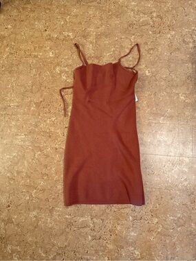 Abercrombie & Fitch Rust Brown Spaghetti-Strap Mini Dress - NWT